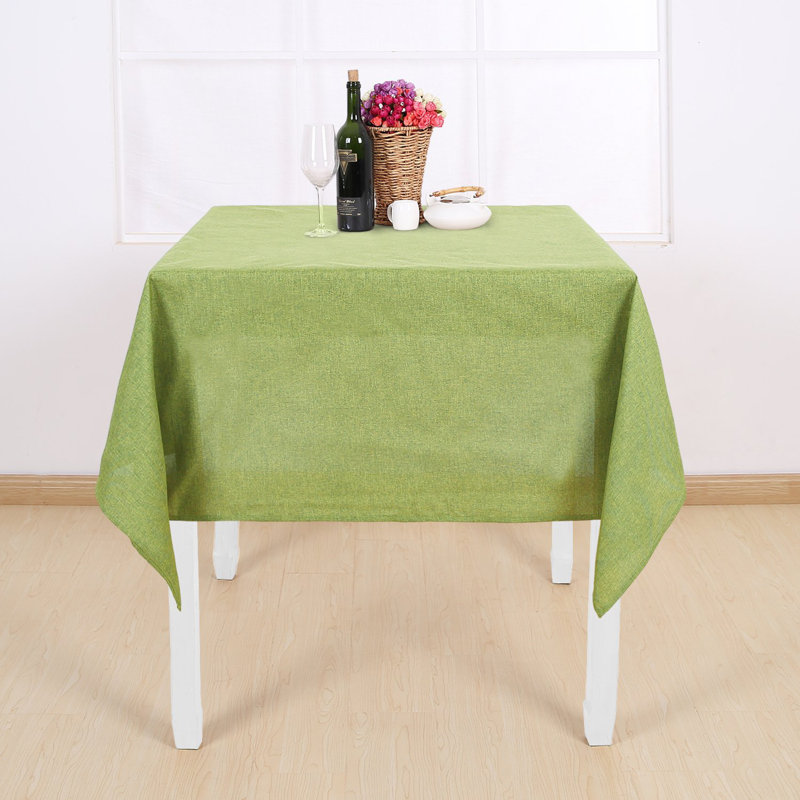 Wrinkle Resistant Waterproof Linen Look Tablecloth, 102" L x 54" W, Khaki