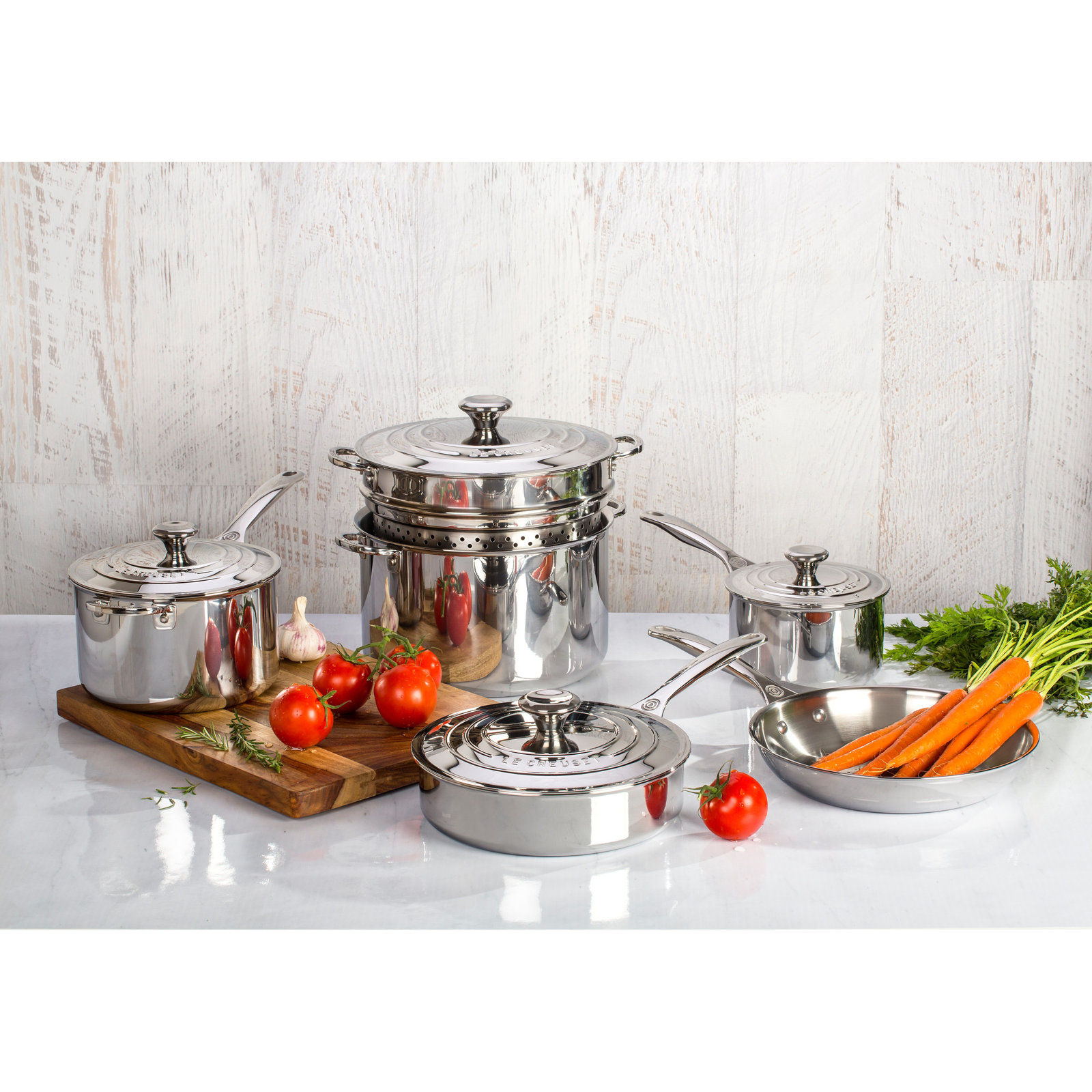 Le Creuset Stainless Steel 10 Piece Cookware Set