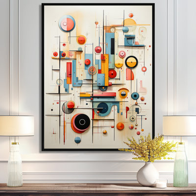 Geometric Mid Century Retro Pastel - Abstract Modern Waves Wall Art