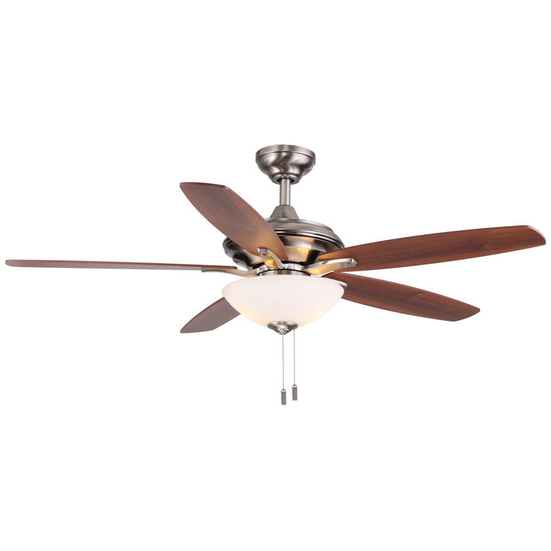 Vandiver 52'' Ceiling Fan with LED Lights, Nickel
