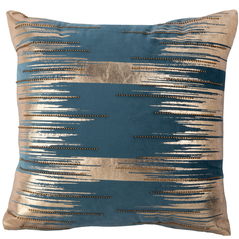 Prasla Pine & Gold Square Decorative Pillow 18 x 18 in.