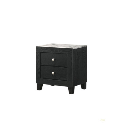 Table de chevet contemporaine 1 pièce 2 tiroirs