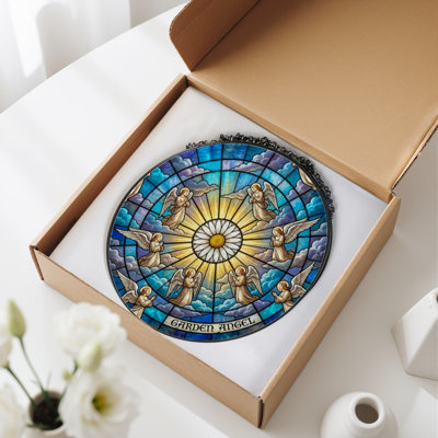 Panneau de vitrail 12 "H Angel Sky