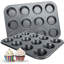 Belfry Kitchen Harworth 12 Cup Non-Stick Muffin Pan with Lid