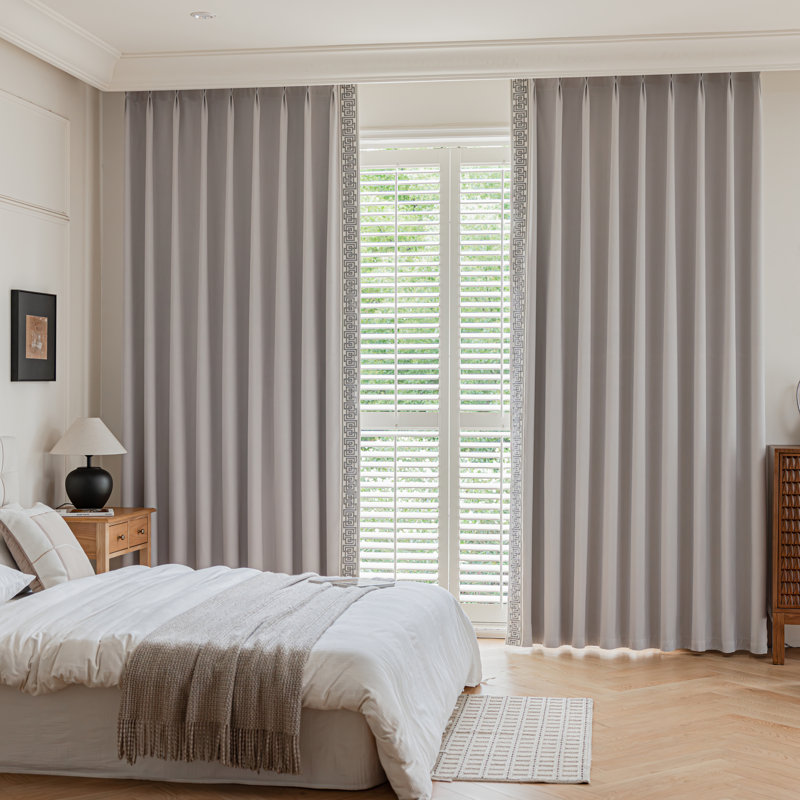 Paire de rideaux obscurcissant en mélange de coton Allison (ensemble de 2), L 50 po x L 108 po