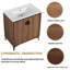 Meuble-lavabo simple 30 po avec plateau en céramique Melini-1112474140