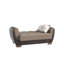 Causeuse convertible rembourrée avec rangement, microfibre-186955261