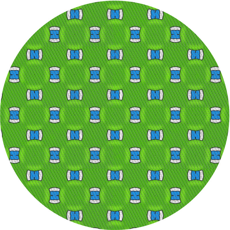Geometric Indoor Rug, Round 6'
