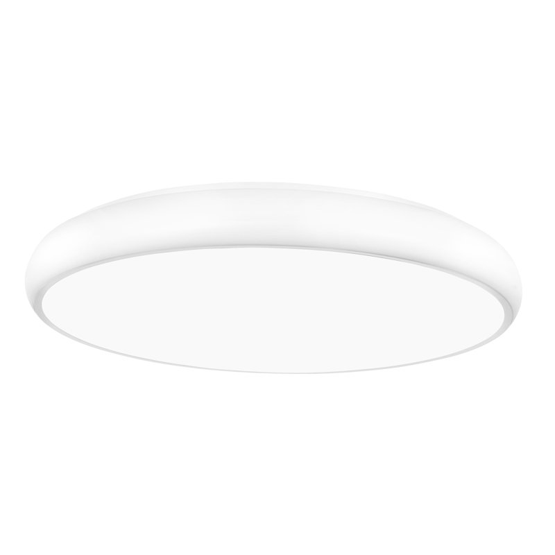 Acrylic LED Flush Mount, Black, 9cm H x 51cm Wx 51cm D