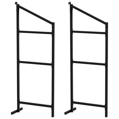 Paquet de 2 tablettes de contenants d'expédition pouvant contenir jusqu'à 1 100 lb, 3 tablettes de support de support de support de rangement pour accessoires de rangement de cargaison (2)