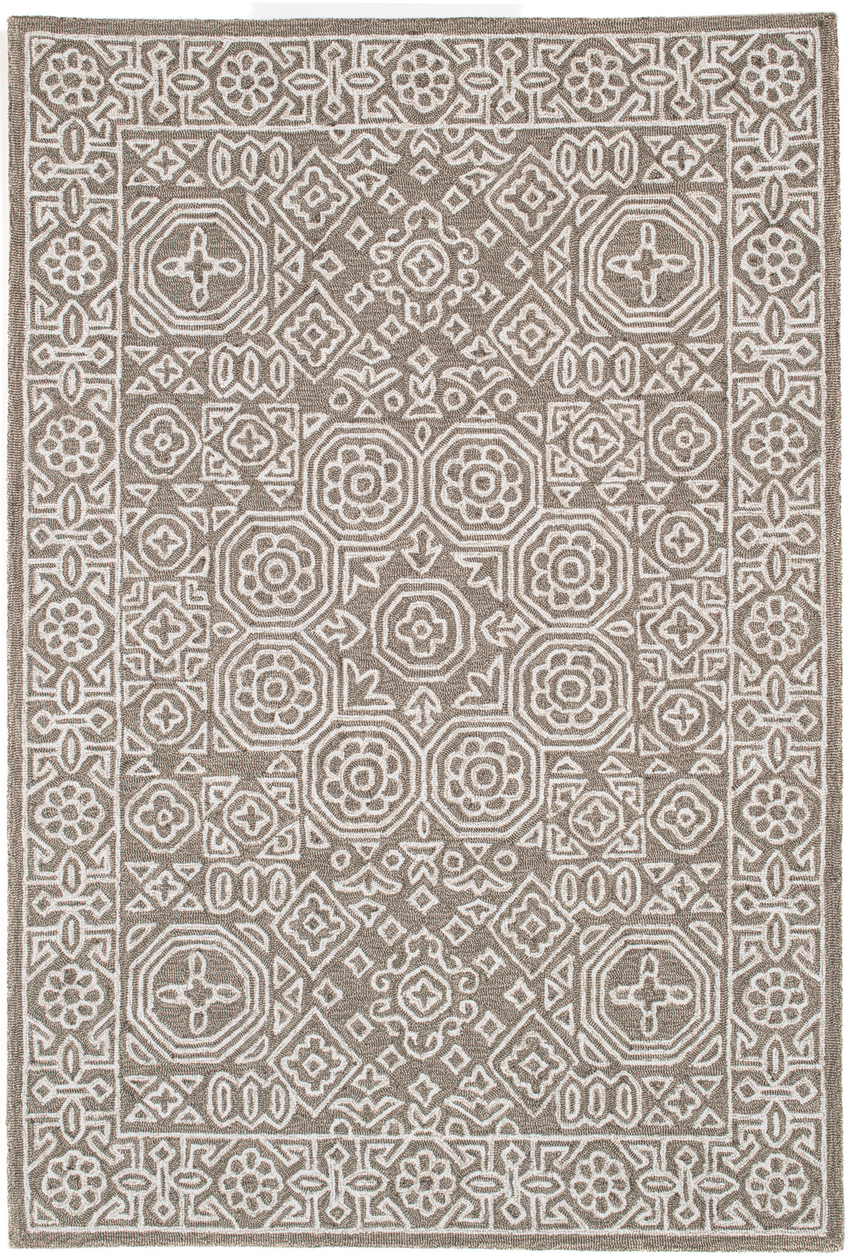 Alcott Hill® Lilwen Geometric Handmade Looped/Hooked Sand Indoor ...