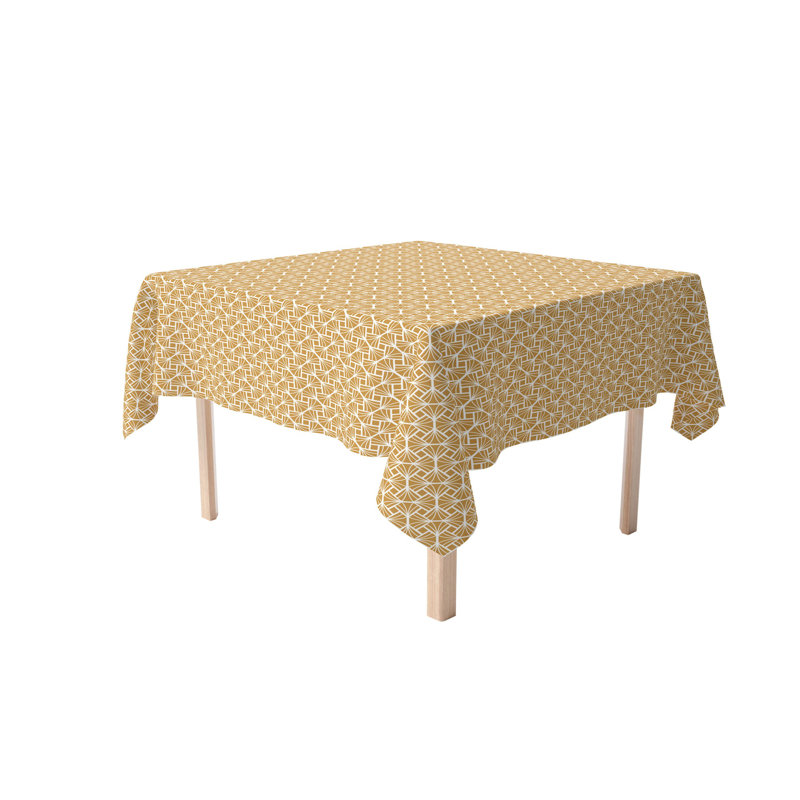 Square Tablecloth, 100% Cotton, 60X60", Diamond Art Deco
