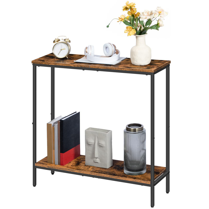 Piercy 29.5" Console Table with Shelf, Brown