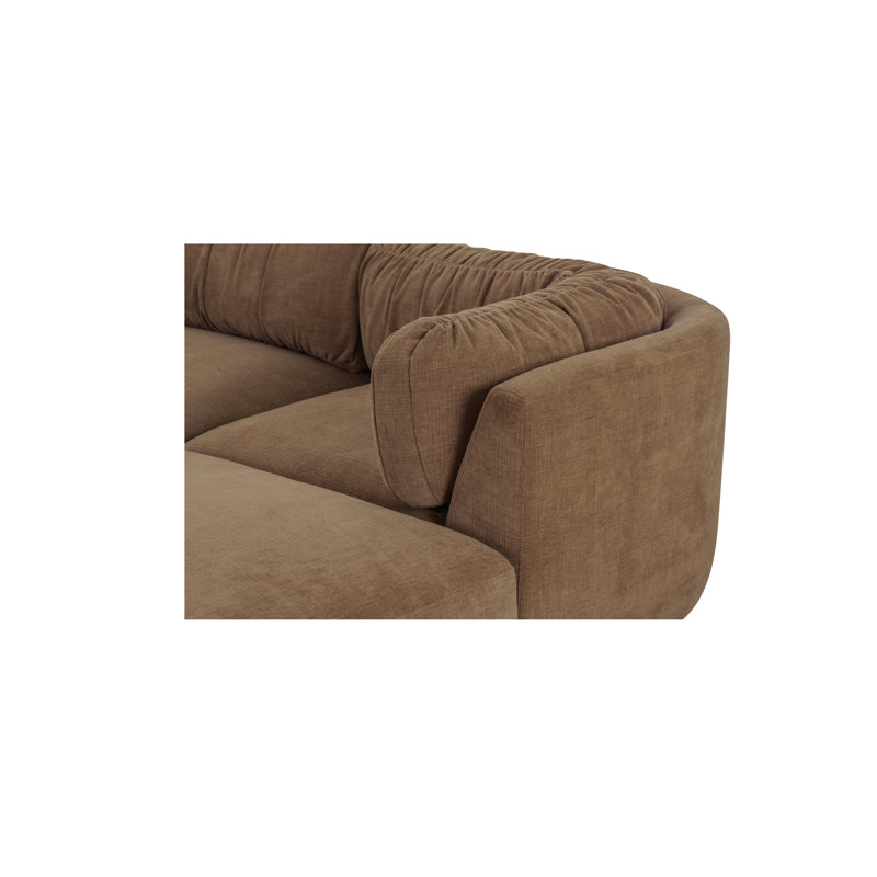 Matina Lounge Modular Sectional Taupe, Tan Polyester