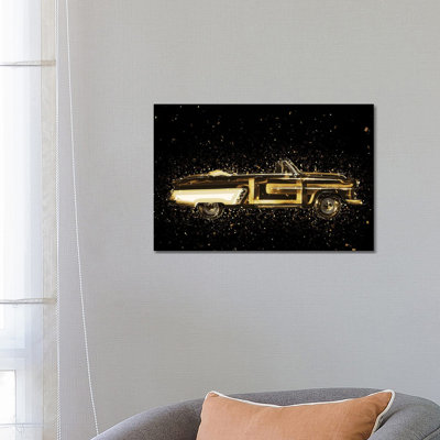 Golden - Vintage Car by Philippe Hugonnard - Wrapped Canvas Print