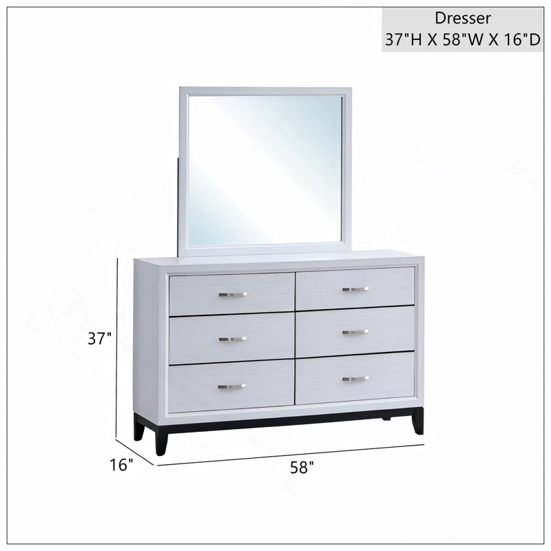 Commode Glasgow G04390-D (miroir non inclus), blanc, Blanc