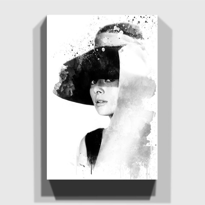 Audrey Hepburn - Wall Art, 60cm H x 40cm W, Wrapped Canvas