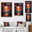 Merveille universelle orange et noire sur toile-596038463-596038458