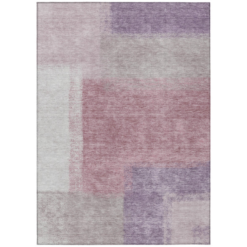Machine Washable Indoor/Outdoor Molewski ACN2341 Abstract Rug, Rectangle 5' x 7'6"