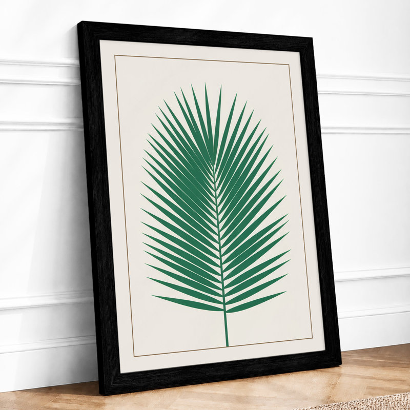 Single Palm Frond Botanical - Print, A1 - 84.1 x 59.4 cm, Black