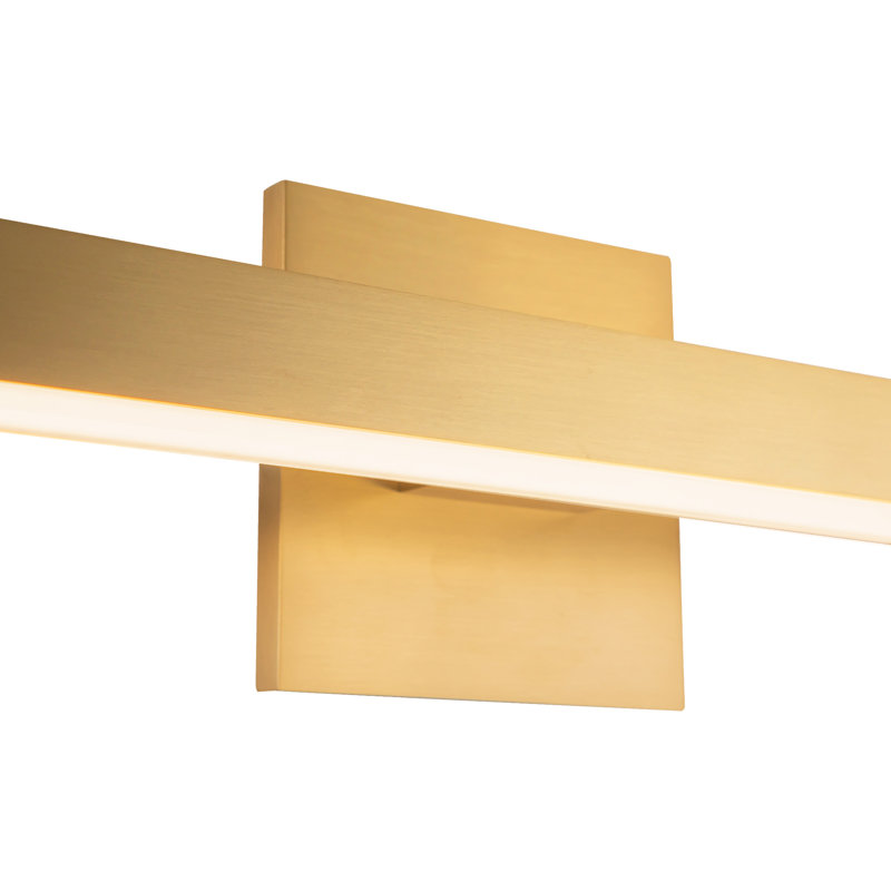 Vega 1 - Light LED Bath Sconce, Brushed Gold, 2700K