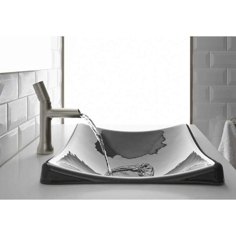 Robinet de salle de bain à trou unique Toobi, Nickel brossé éclatant