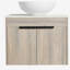 Ensemble de meuble-lavabo flottant 24 po avec lavabo en céramique, meuble-lavabo mural en chêne blanc avec porte