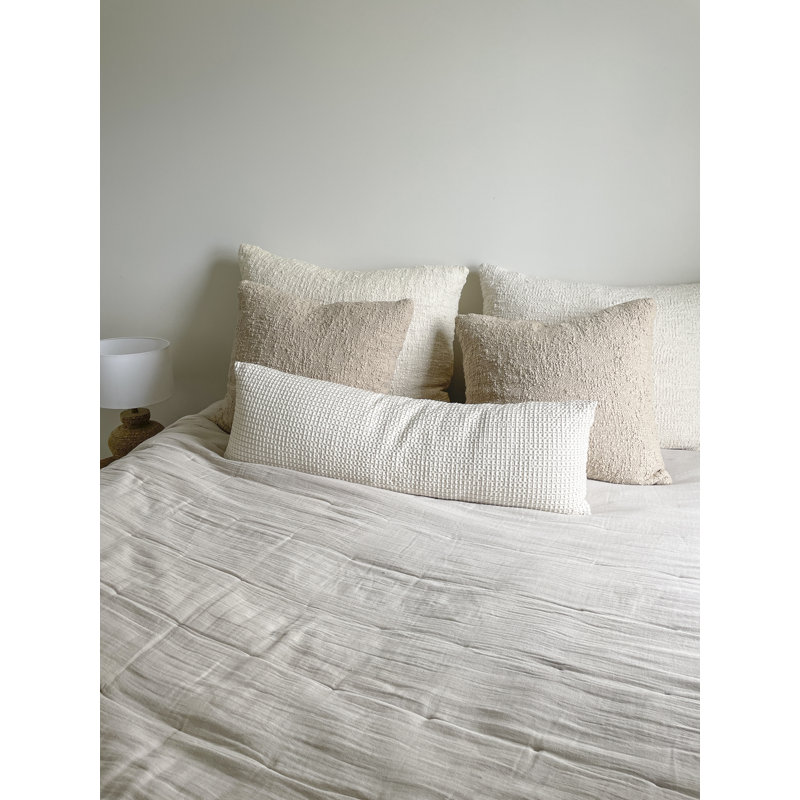 Cozy Square Pillow Cover, Beige, 26"H x 26"W, Pillow Cover Only - No Insert