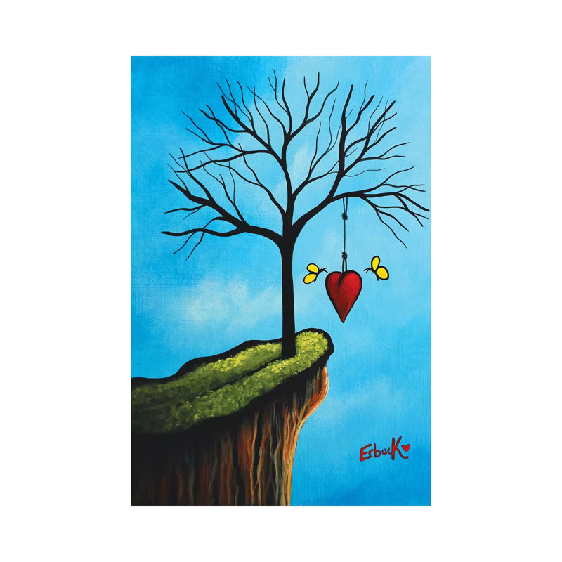 New Beginnings Start With Love - Wrapped Canvas Print, 30.48 cm H x 45.72 cm W