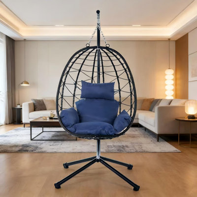 Fauteuil à œufs avec support et protection UV convenant aux chambres à coucher, aux balcons, aux jardins et aux terrasses