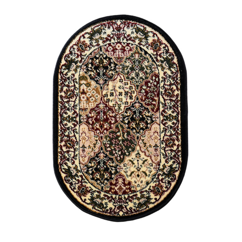 Sevanna Oriental Beige/Brown Area Rug, Oval 2'1" x 3'3"