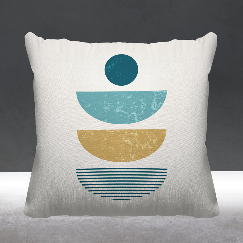Coussin intérieur / extérieur Carmen Boho, L 17 po x H 17 po, Turquoise