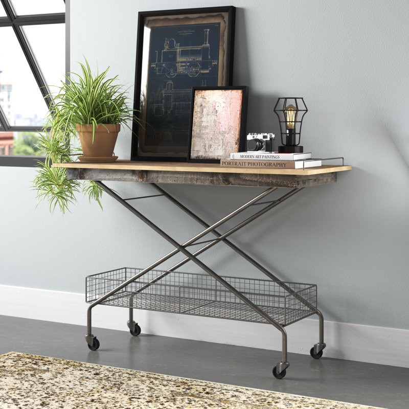 48'' Solid Wood Top Console Table