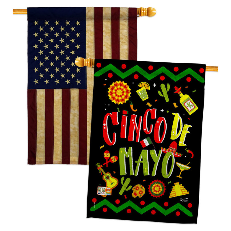 Drapeau de maison à 2 côtés en polyester / mélange de polyester 40 x 28 po