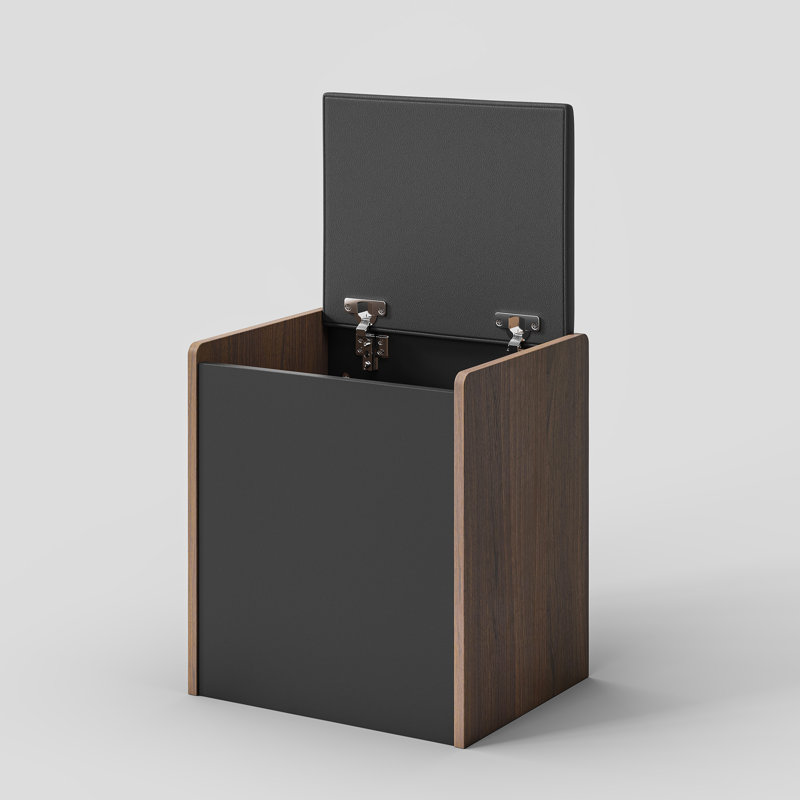 Tabouret de maquillage avec rangement, petit tabouret avec coussin en polyuréthane, repose-pieds multifonctionnel avec compartiment caché pour la chambre à coucher, vestiaire, appartement