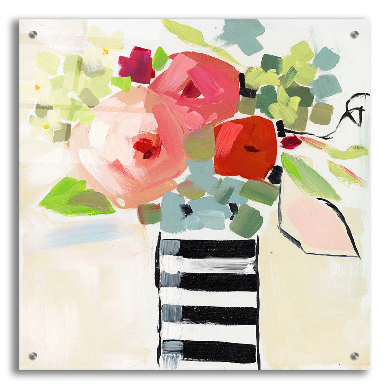«Vase noir et blanc» par Jenny Westenof, H 24 po x l 24 po x P 0,2 po