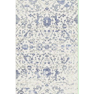 Tapis bleu/perle Cardoso