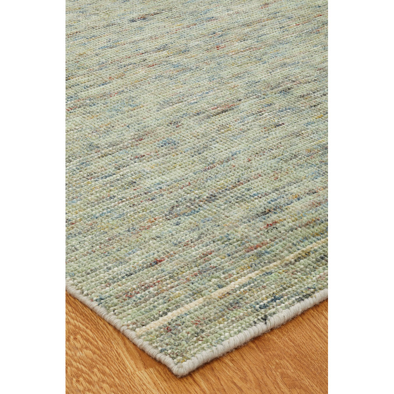 Beckstead Wool Area Rug in Green, Rectangle 2' x 3'