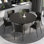 Modern Minimalist round black dining table sets