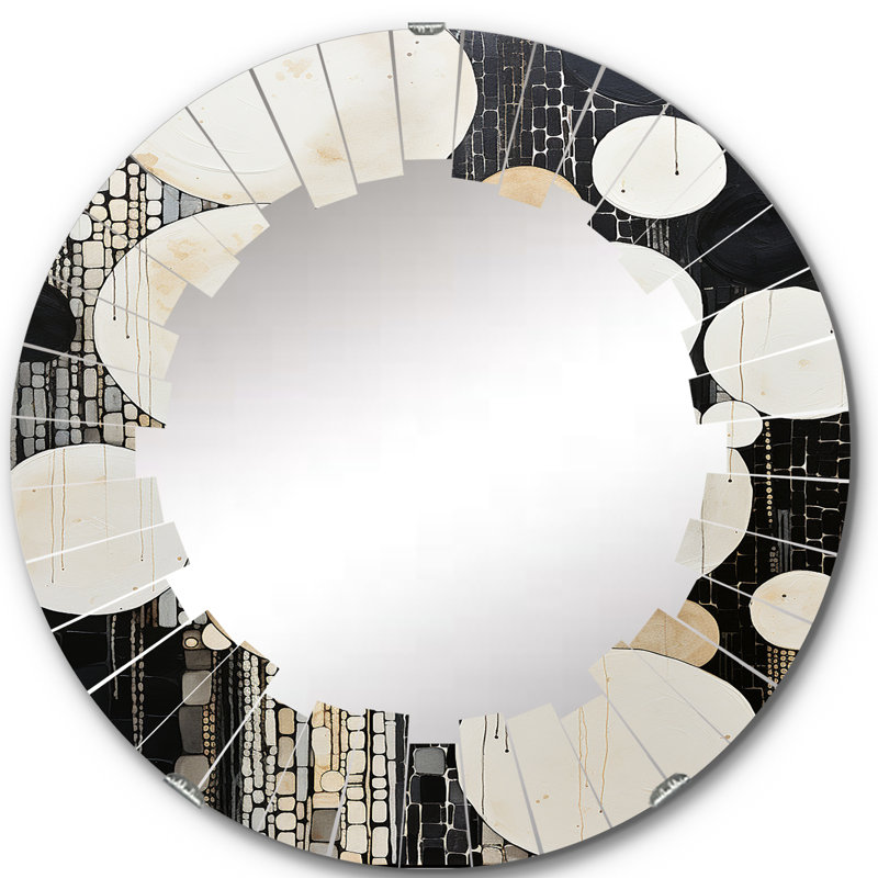 Reg - Miroir mural rond moderne, 24 po x 24 po