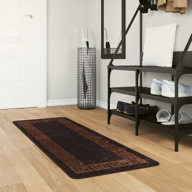 Area Rug, Runner 50cm x 100cm, Black