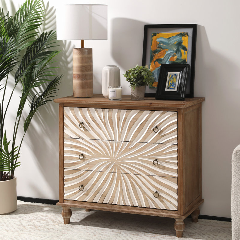 3 Drawer Dresser, 32" Wide Accent Chest