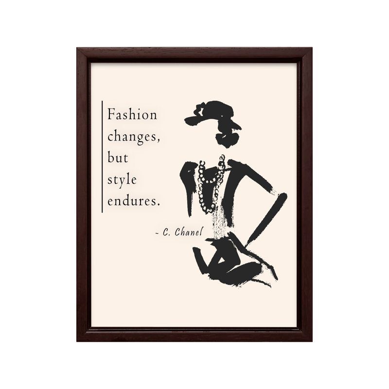 Fashion Changes, Canvas, 11"H x 14"W, Brown Framed