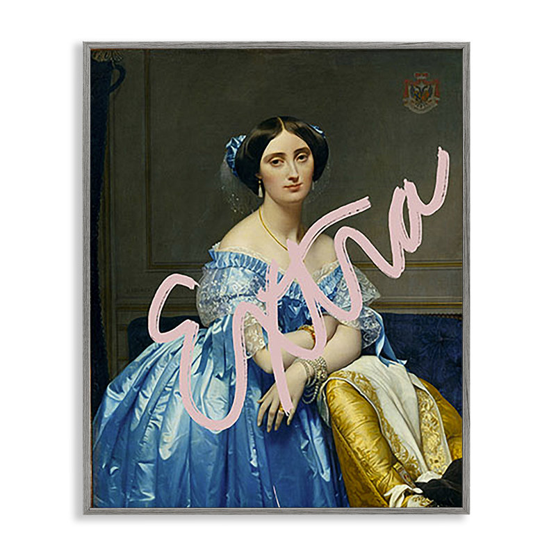 Extra Classical Portrait Framed Giclee Art by Ashley Singleton, Farmhouse Gray Framed Giclee, 14'' H X 11'' W