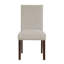 Ensemble de salle à manger classique 9 pièces brun foncé et 8 chaises d'appoint rembourrées Taupe-132435701