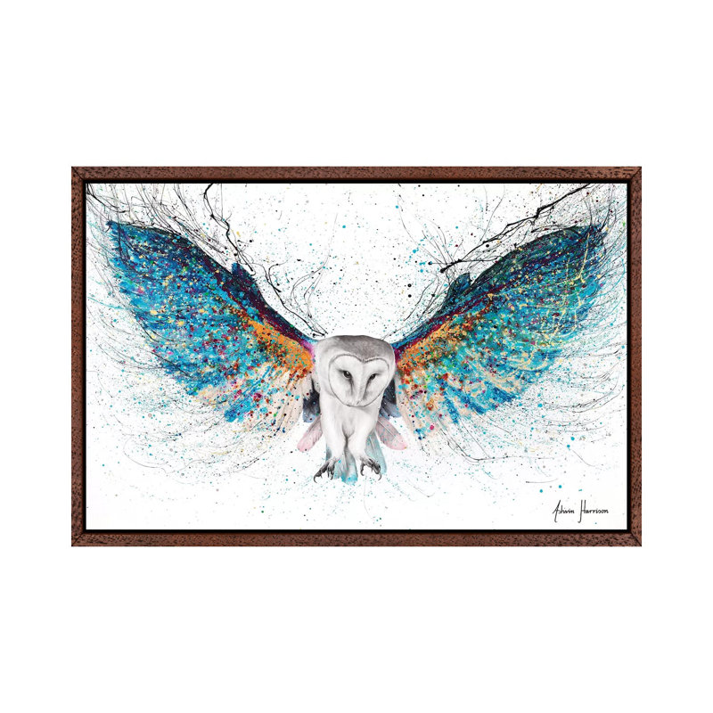 Opulent Night Owl by Ashvin Harrison - Wrapped Canvas Print, 101.6 cm H x 66.04 cm W, Classic Brown Wood Framed