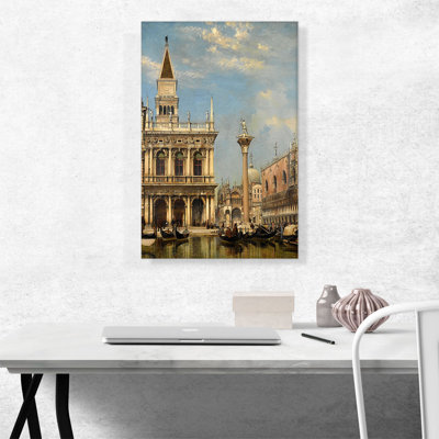 " The Piazzetta Of St Mark Venice " by E.W. Cook Painting Print