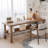 Brown Rectangular Solid Wood desk-108954331