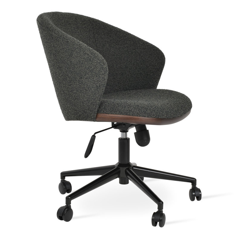 Chaise de bureau en coton, Noir