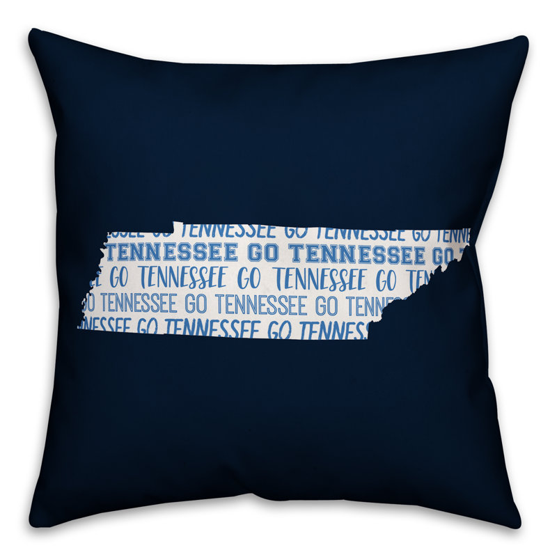 Outdoor Reversible Throw Pillow, Navy